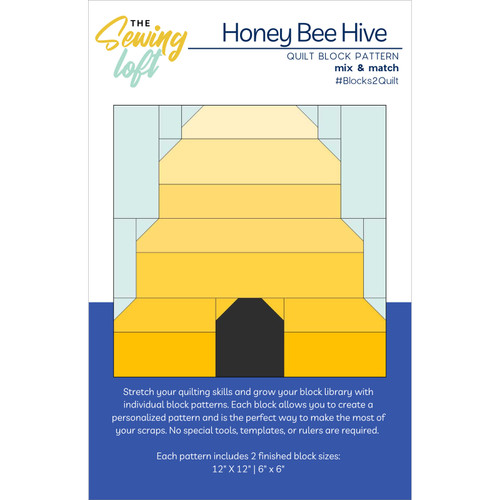 PATTERN BLOCKS2QUILT HONEY BEE HIVE PK OF 6 EA