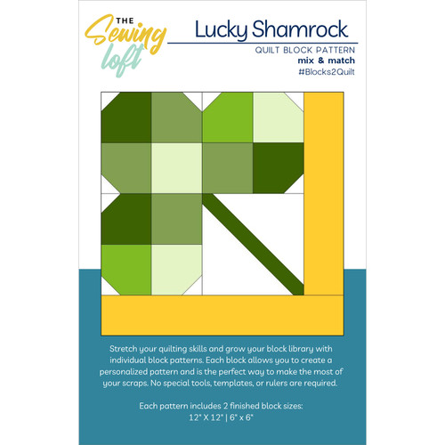 PATTERN BLOCKS2QUILT LUCKY SHAMROCK PK OF 6 EA