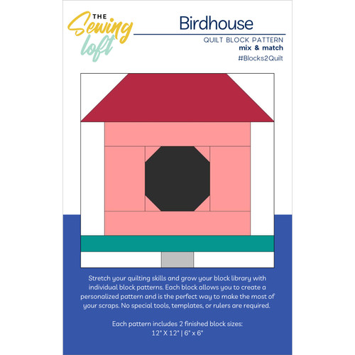 PATTERN BLOCKS2QUILT BIRDHOUSE PK OF 6 EA