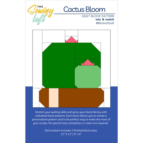 PATTERN BLOCKS2QUILT CACTUS BLOOM PK OF 6 EA