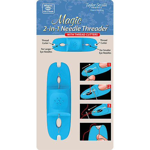 2 IN 1 NEEDLE THREADER/CUTTER PK OF 2 EA