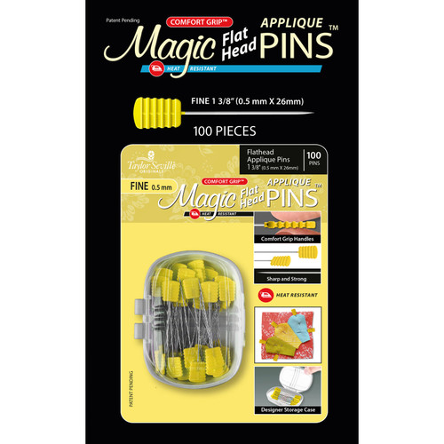MAGIC PINS FLATHEAD FINE 100ct APPLIQ PK OF 2 EA