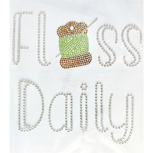 IRON ON TRANSFER FLOSS DAILY 7" x 6.5"