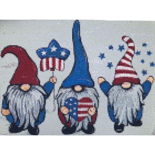 5D DIAMOND KIT USA GNOMES 16" x 12"