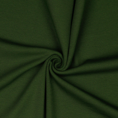 RIB JERSEY SOL DK GREEN COT/SPAN 57"