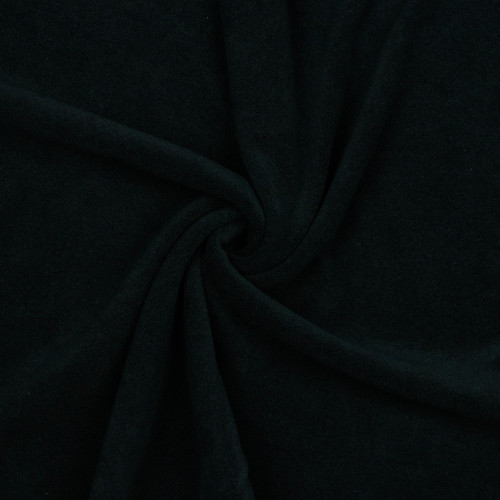 STRETCH TOWELING SOL BLACK COT/POLY 59"