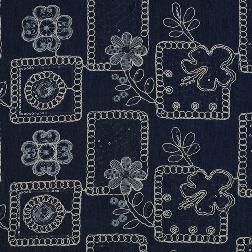 DENIM EMBROIDERY 04479 001 COT/POLYESTER 53"
