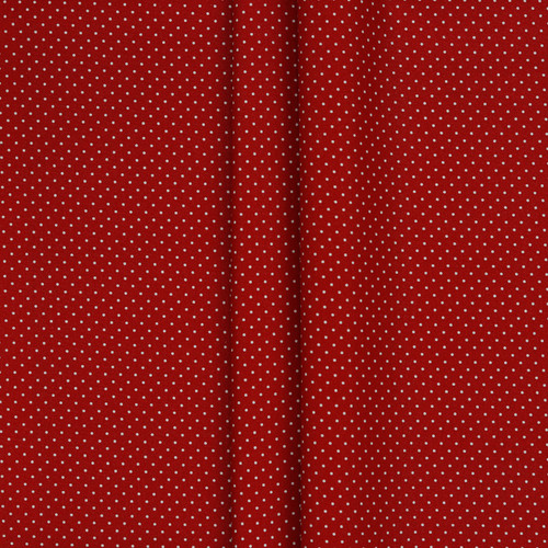 POPLIN PETIT DOTS RED COT 59"