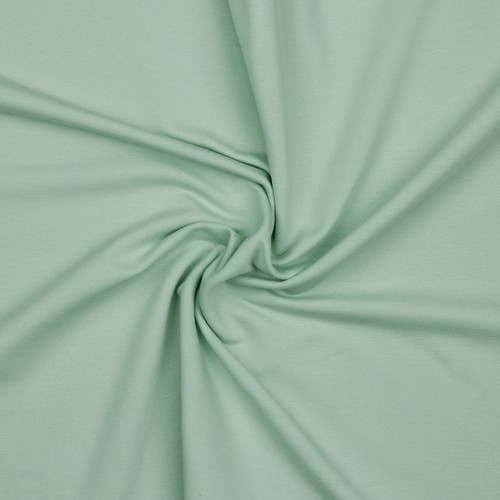 FRENCH TERRY SOL LT GREEN ORG COT/SPAN 59"