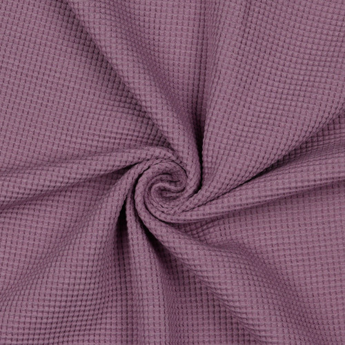 KNITTED WAFFLE SOL LAVENDER ORG COT/SPAN 57"