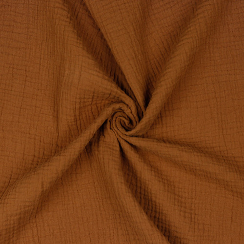 DBL GAUZE SOL COGNAC COT 53"