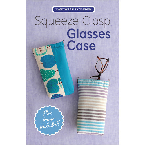 PATTERN SQUEEZE GLASSES CASE WITH CLASP
