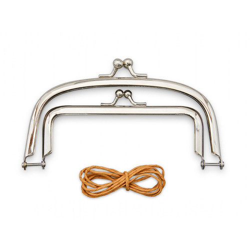 POUCH DOUBLE CLASP SILVER