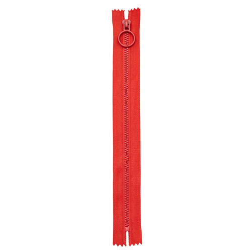 ZIPPER 9" HOOP PULL 2ct RED