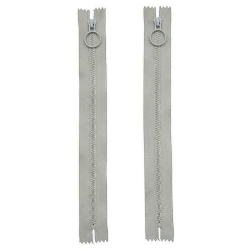 ZIPPER 9" HOOP PULL 2ct GREY