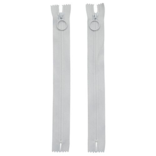 ZIPPER 8" HOOP PULL 2ct WHT