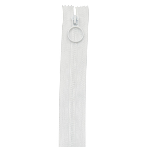 ZIPPER 20" HOOP PULL 2ct WHITE