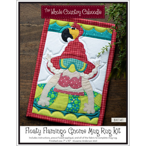 KIT FLOATY FLAMINGO GNOME MUG RUG