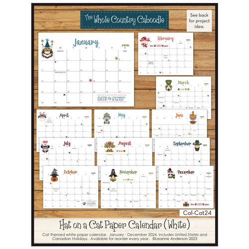 CALENDAR PAPER 23-24 HAT ON CAT