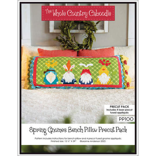 PRECUT PK SPRING GNOME BENCH PILLOW