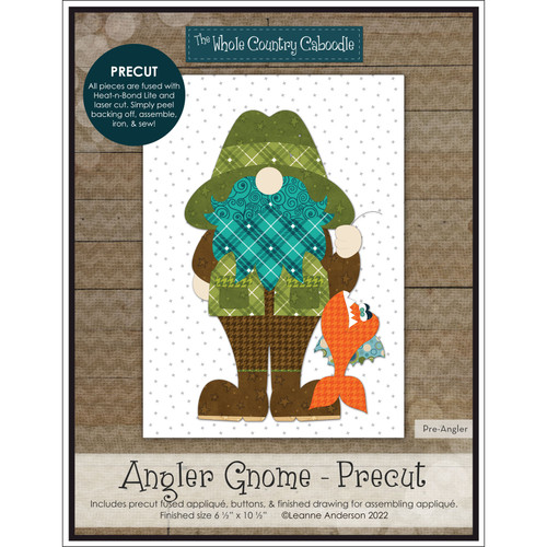 APPLIQ PK ANGLER GNOME PREFUSED PRECUT