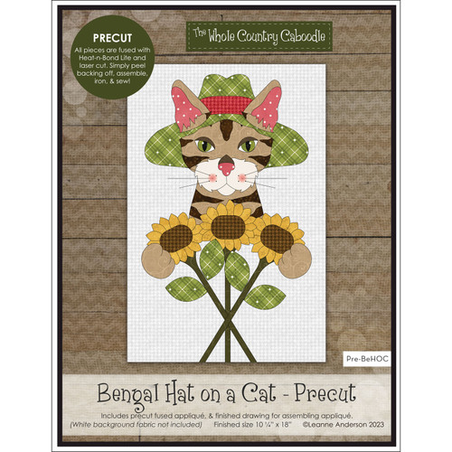 APPLIQ PK BENGAL HAT ON CAT PREFUSED PRECUT