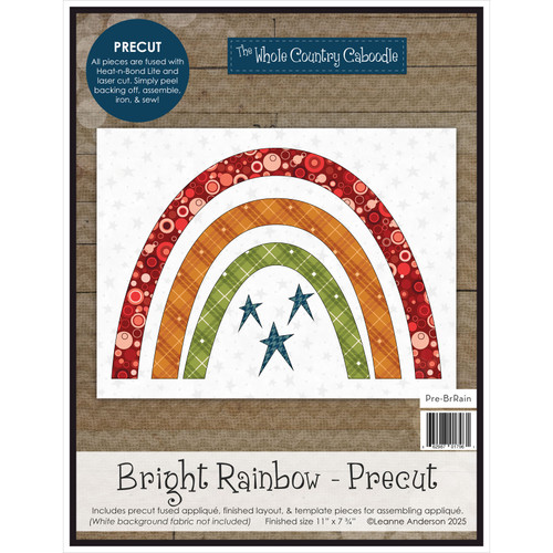 APPLIQ PK BRIGHT RAINBOW PREFUSED PRECUT