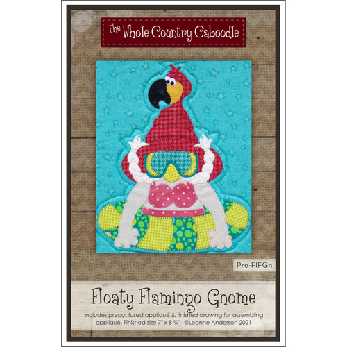 APPLIQ PK FLOAT FLAMINGO GNOME PREFUSED PRECUT