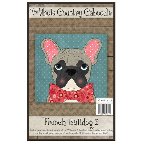 APPLIQ PK FRENCH BULLDOG 2 PREFUSED PRECUT