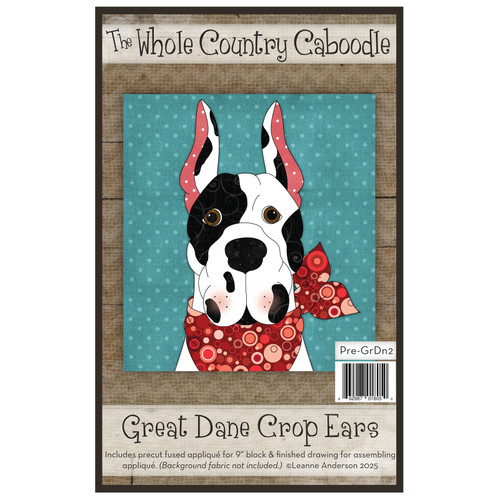 APPLIQ PK GREAT DANE CROP EARS PREFUSED PRECUT