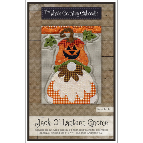 APPLIQ PK JACK-O-LANTERN GNOME PREFUSED PRECUT