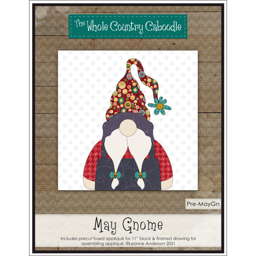 APPLIQ PK GNOME CALENDAR MAY PREFUSED PRECUT