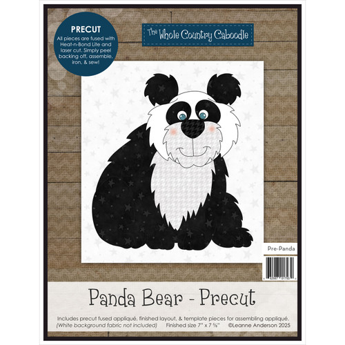 APPLIQ PK PANDA BEAR PREFUSED PRECUT
