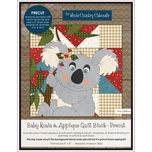 APPLIQ PK KOALA & QLT BLOCK PREFUSED PRECUT