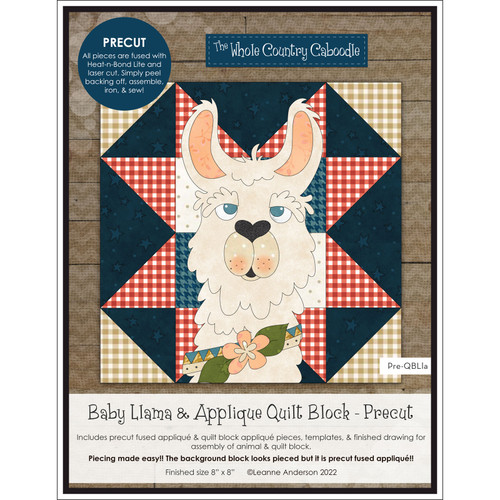 APPLIQ PK LLAMA & QLT BLOCK PREFUSED PRECUT