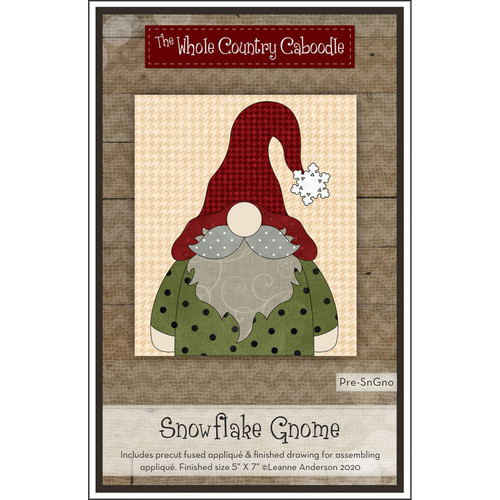 APPLIQ PK SNOWFLAKE GNOME PREFUSED PRECUT