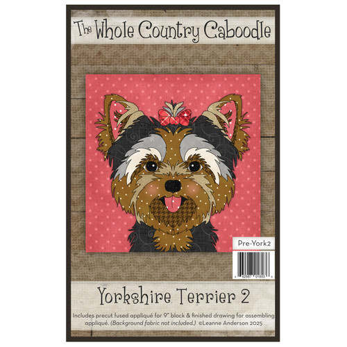 APPLIQ PK YORKSHIRE TERRIER 2 PREFUSED PRECUT