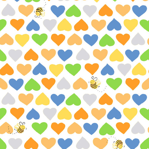 HEARTS & BEES SB 20208 430 WHITE/MULTI