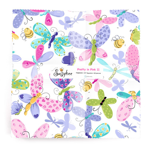 SQUARES 10" PRETTY IN PINK II (42) PK OF 4 EA
