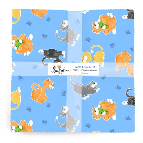 SQUARES 10" FARM FRIENDS II (42) PK OF 4 EA