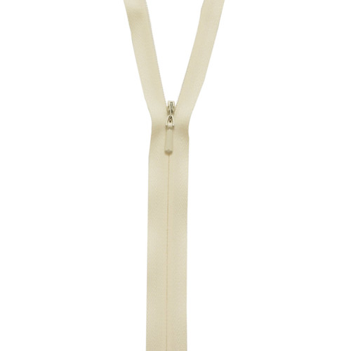 ZIPPER UNIQUE 9" CREAM PK OF 3 EA