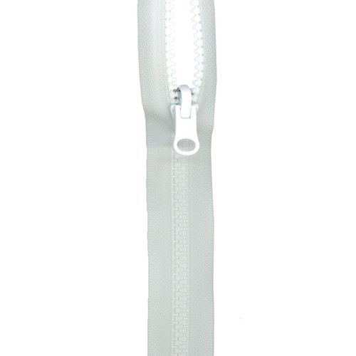 ZIPPER VISLON REV 30" WHITE PK OF 3 EA