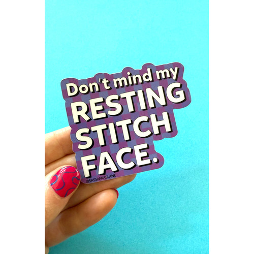 STICKERS RESTING STITCH FACE PK OF 6 EA