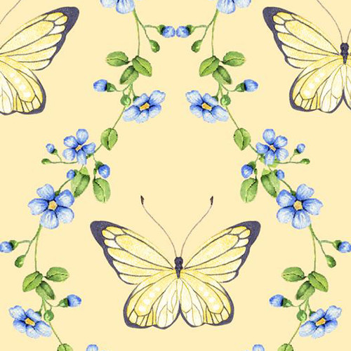 BUTTERFLIES & VINES 19476 YELLOW