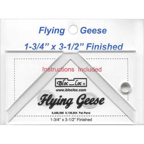 RULER FLYING GEESE 1.75 x 3.5 FG 1 3/4"x 3 1/2"(2 1/4"x4")