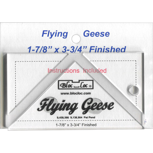 RULER FLYING GEESE 1.875x3.75 FG1 7/8"x3 3/4"(2 3/8"x4 1/4")