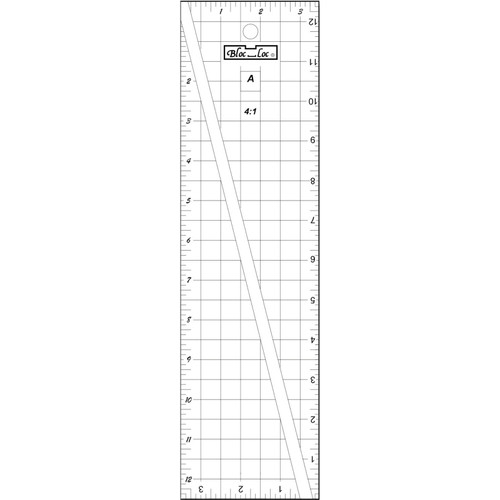 RULER HALF-RECTANGLE HRT SET 4:1 LARGE (3 1/2" x 12 1/2")