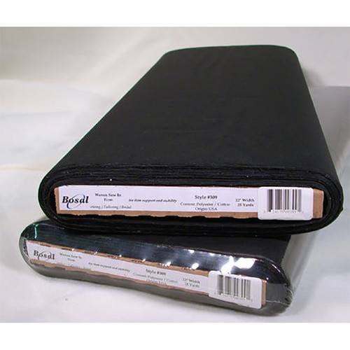 WOVEN SEW IN FIRM 22" BLACK (25 YD BOLT)