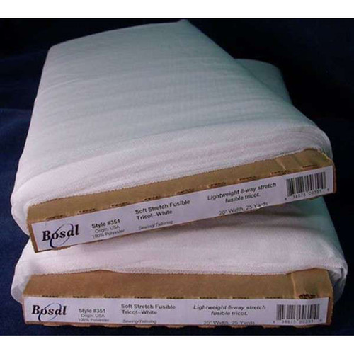 8 WAY STRETCH TRICOT 20" WHITE (25 YD BOLT)
