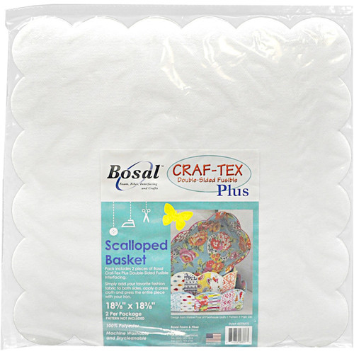 CRAF TEX DBL FUSI SCALLOPED BASKET 2ct 18.375" x 18.375"